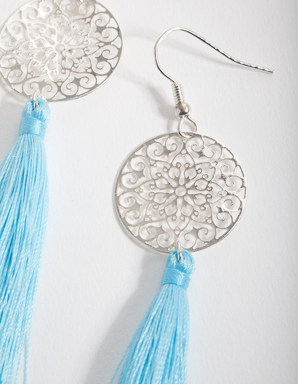 Turquoise Tassl Drop Earrings