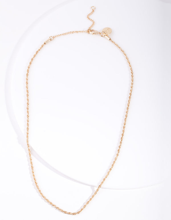Gold Plated Thin Necklace