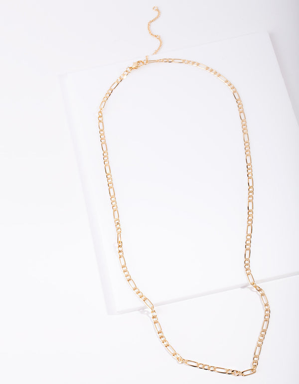 Gold Plated 60cm Figaro Necklace