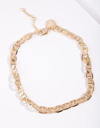 Gold Plated Figaro Anklet - link has visual effect only