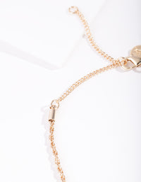 Gold Plated Chain Anklet - link has visual effect only