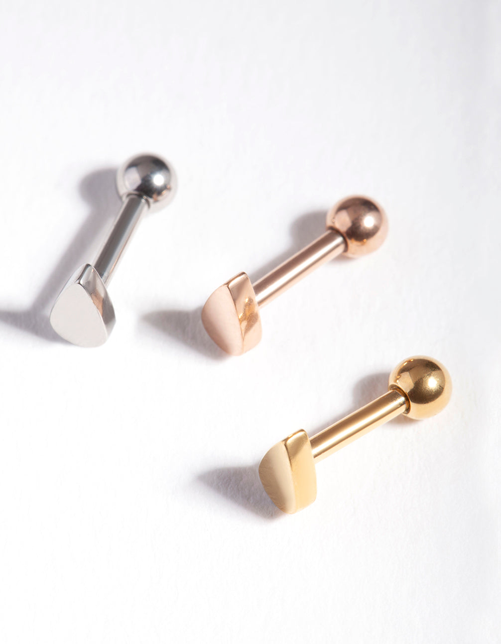 Mixed Metal Surgical Steel Barbell Pack