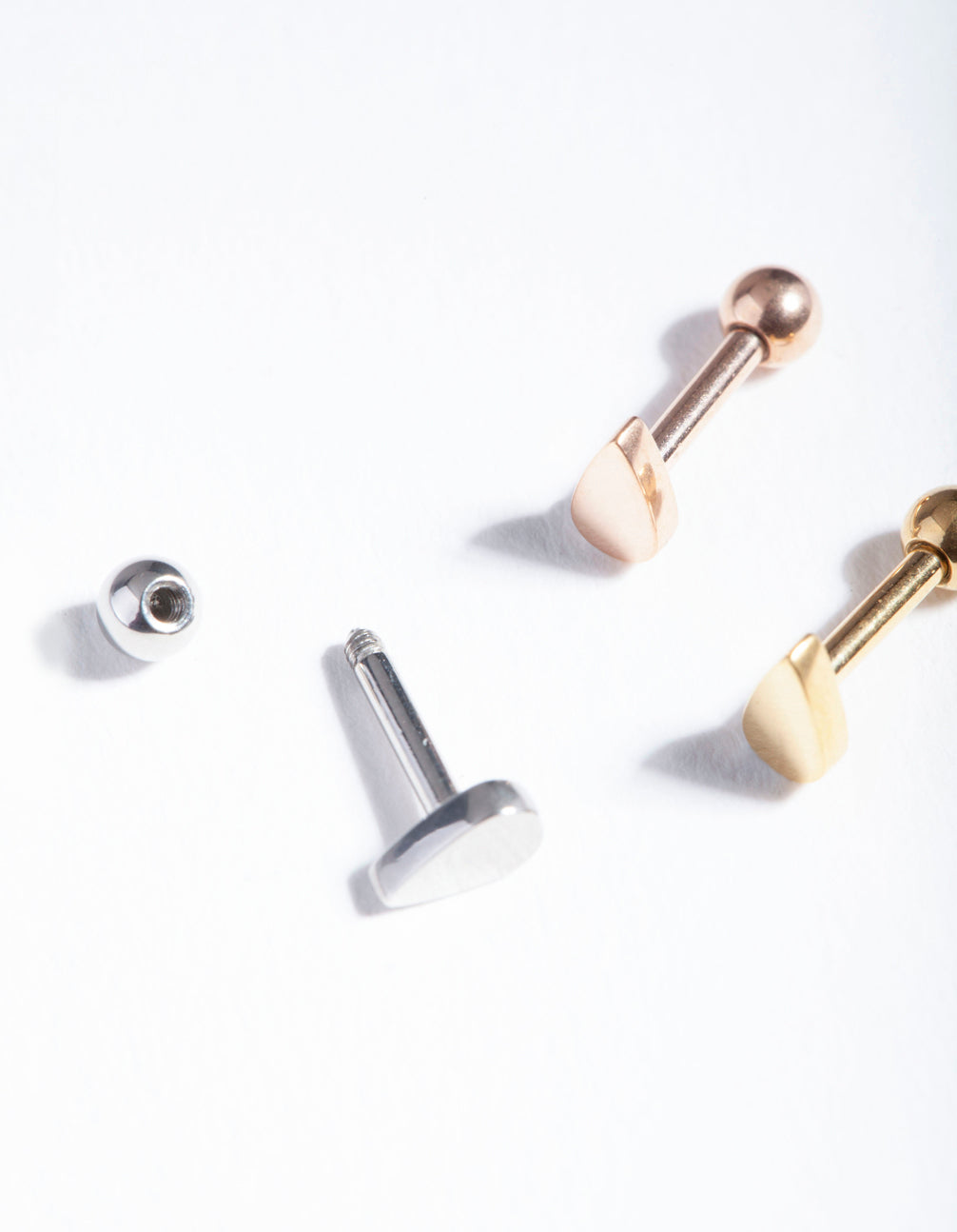 Mixed Metal Surgical Steel Barbell Pack