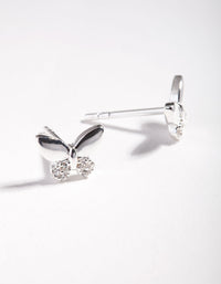 Sterling Silver Pave Butterfly Stud Earrings - link has visual effect only