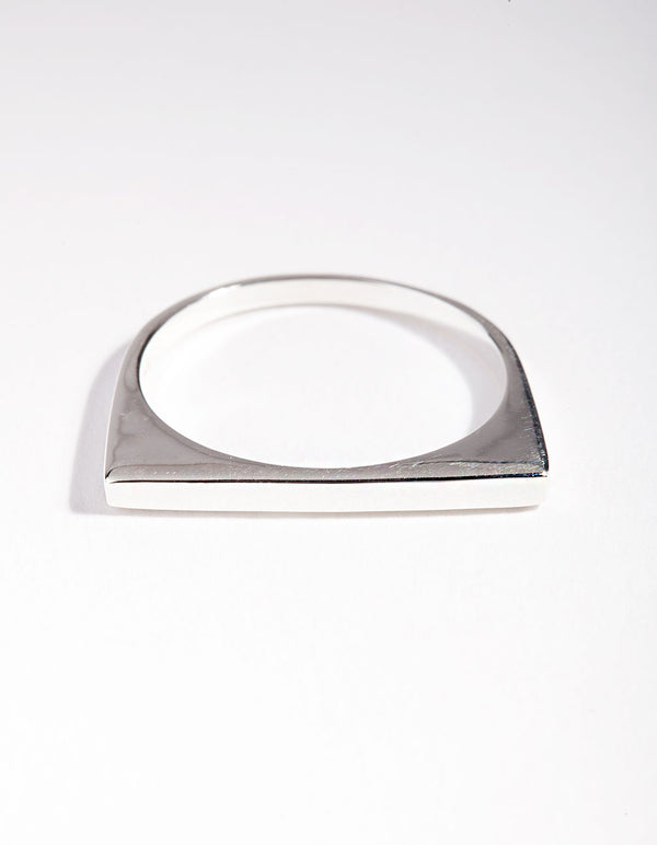 Sterling Silver Plain Bar Ring