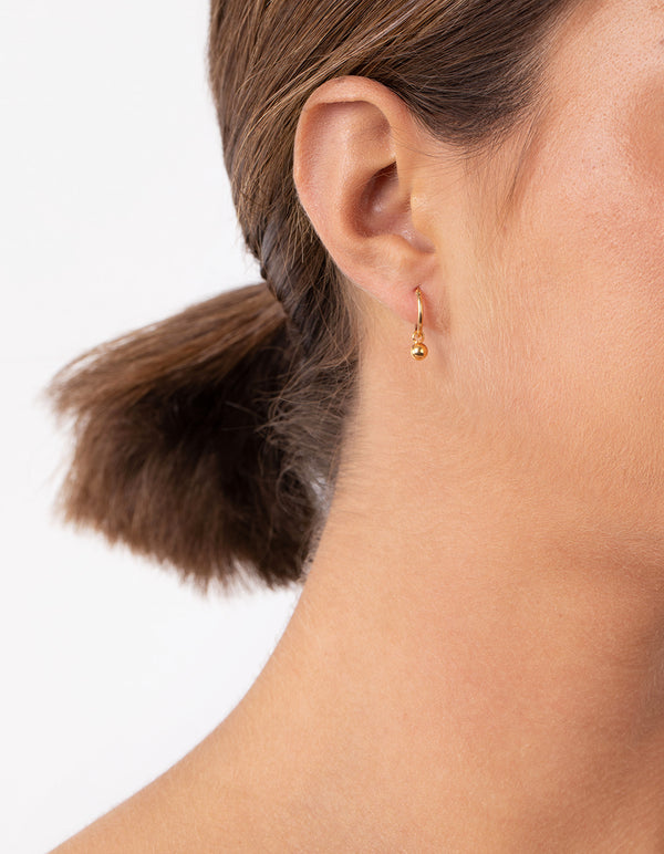 Gold Plated Sterling Silver Dangle Charm Earrings