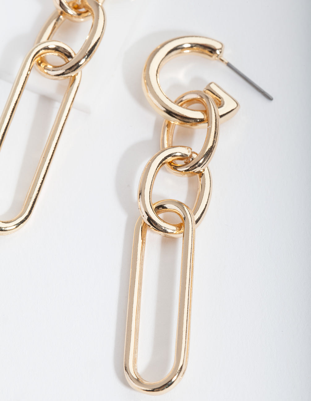 Gold Multi Link Drop Earrings