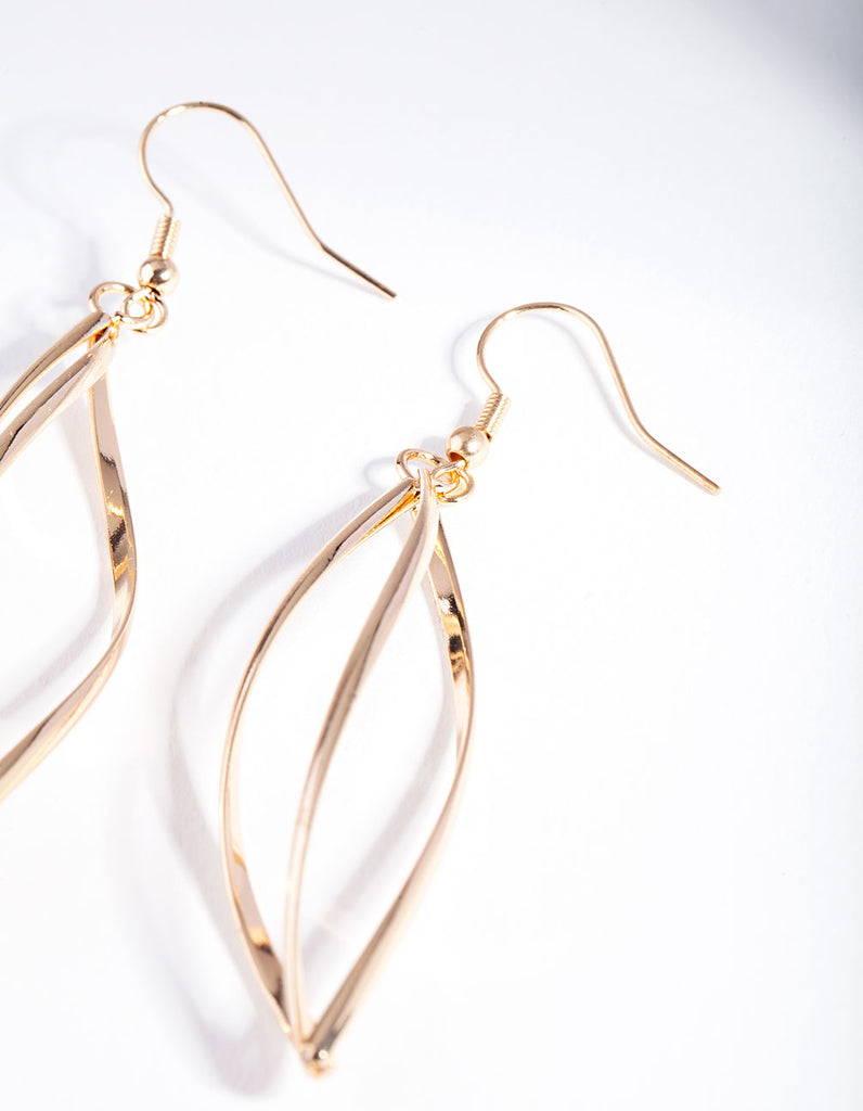 Gold Open Geometric Pod Earrings - Lovisa