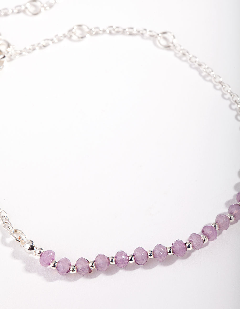 Silver Mixed Amethyst Anklet Pack