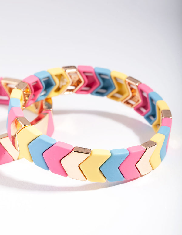 Gold Triangle Metal Bracelet Pack