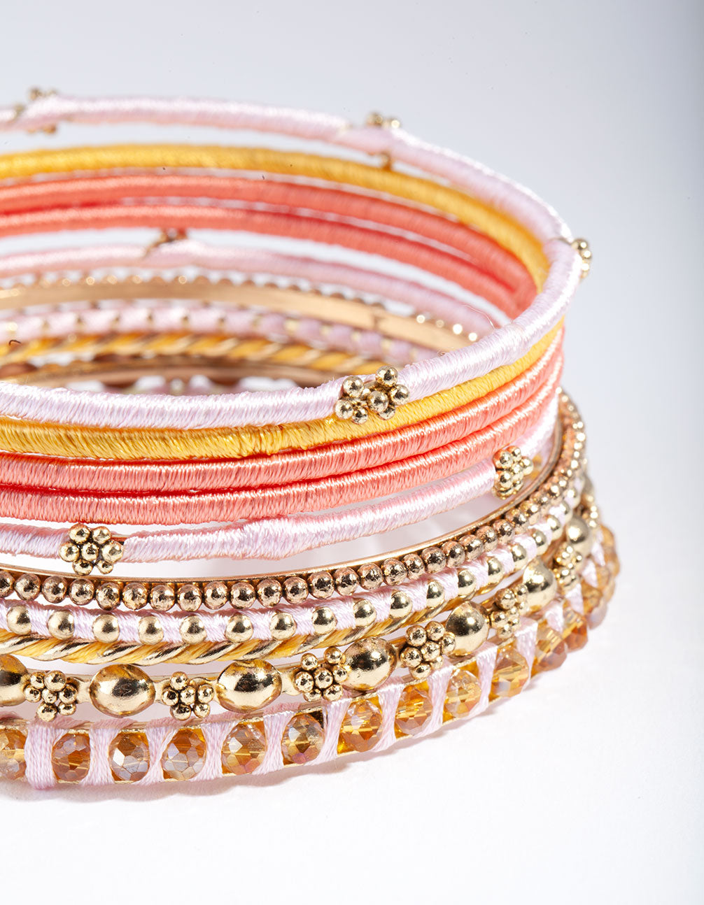 Gold Thread & Bead Bracelet 12-Pack