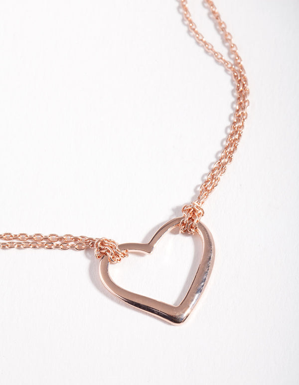 Rose Gold Open Heart Bracelet