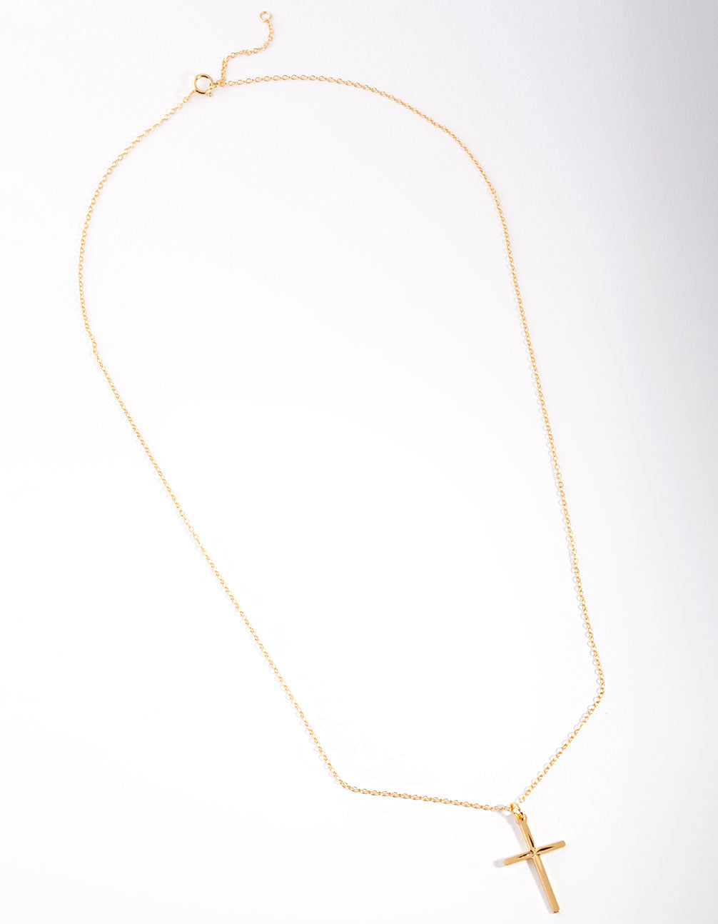 Sterling Silver Gold Cross Necklace