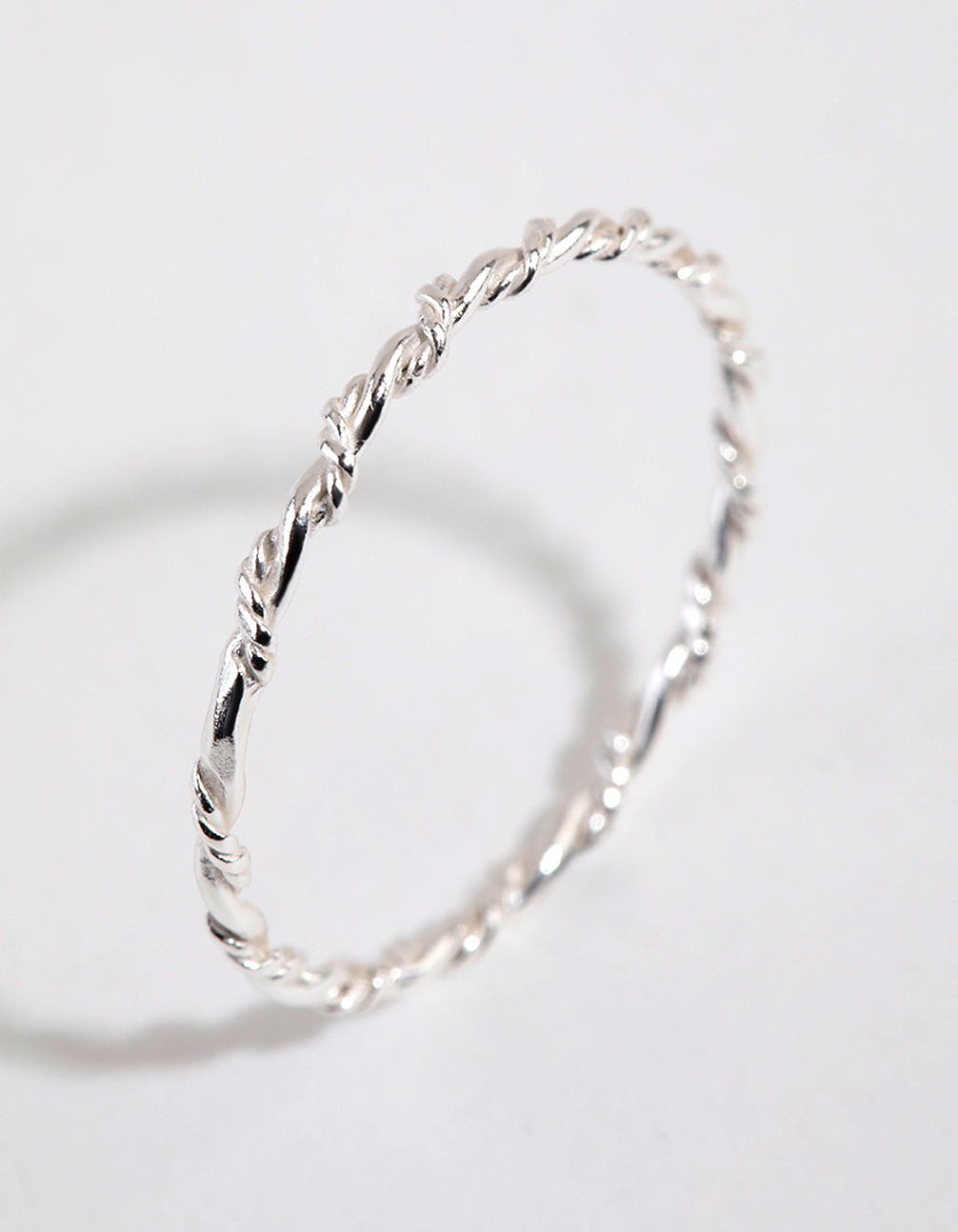 Sterling Silver Fine Twist Ring
