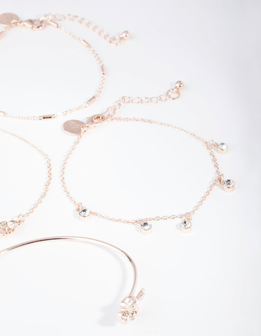 Rose Gold Ditsy Flower Bracelet 4-Pack