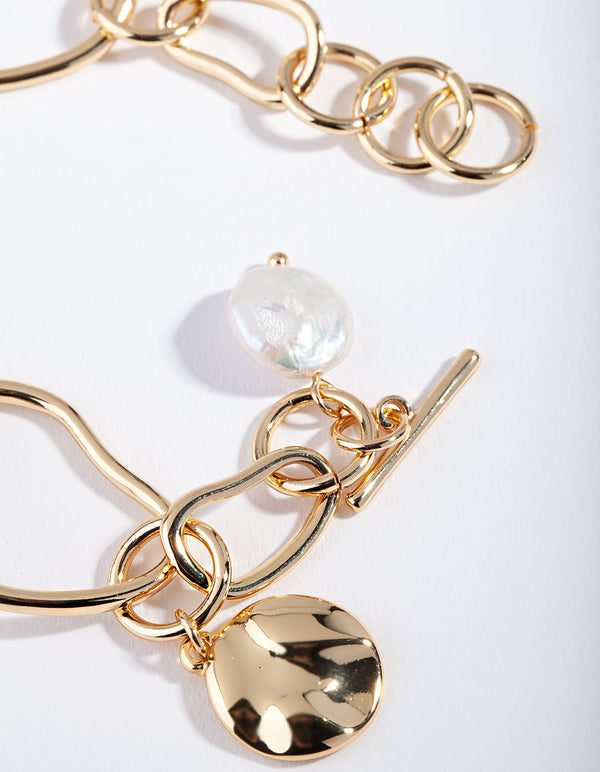 Gold Multi Size Link Bracelet