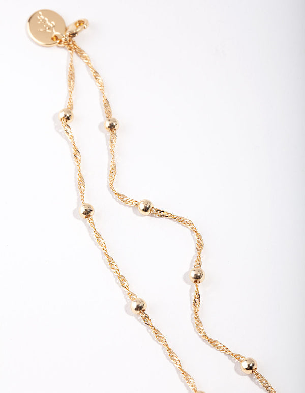 2 Row Chain & Ball Bracelet