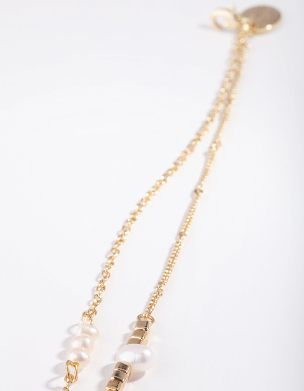 Gold & Pearl 2 Chain Anklet