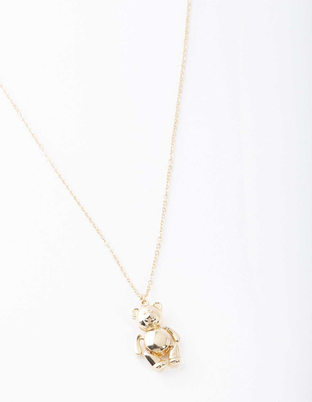 Gold Teddy Bear Necklace