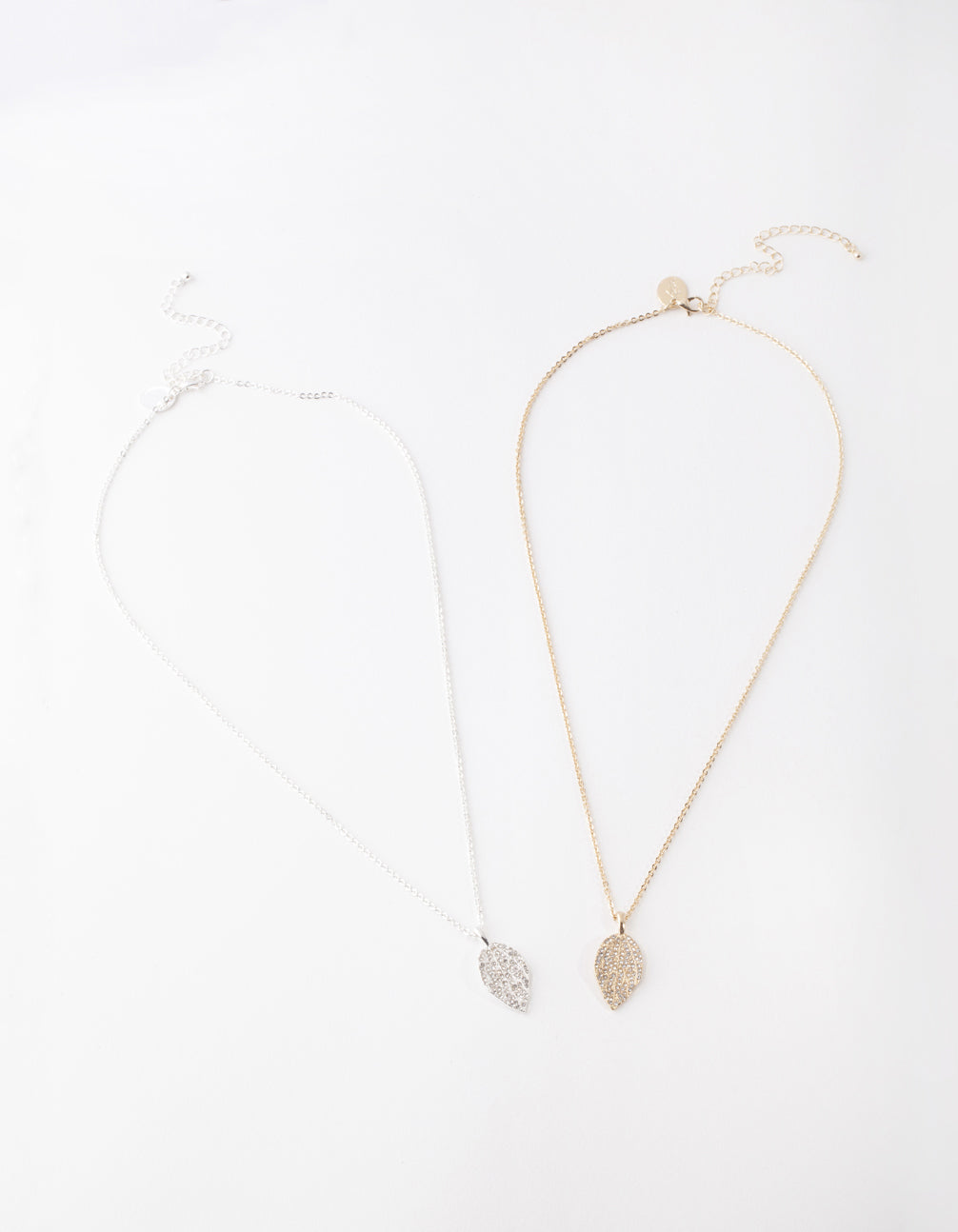 Mixed Metal Filigree Leaf Necklace Pack