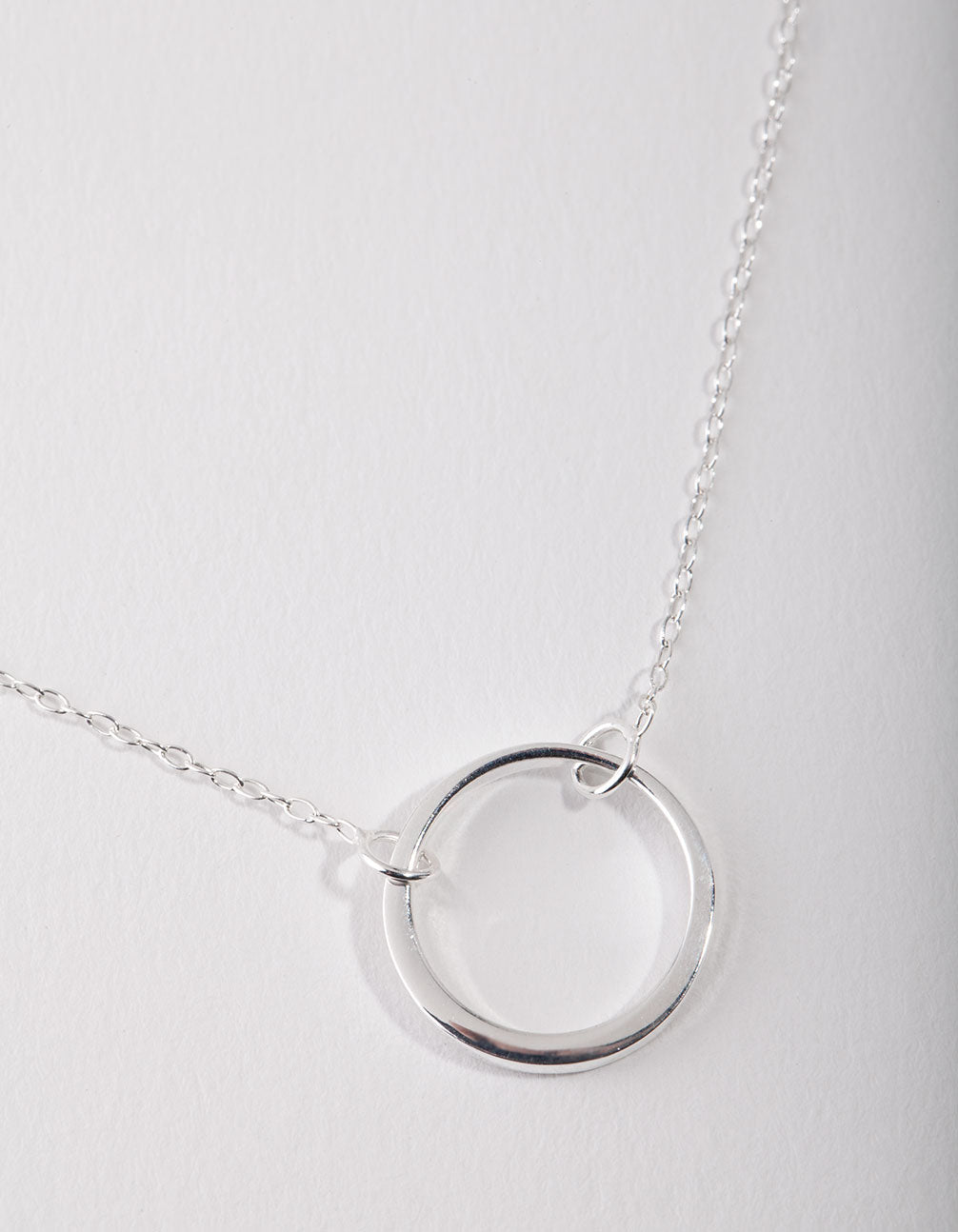 Sterling Silver Open Circle Necklace