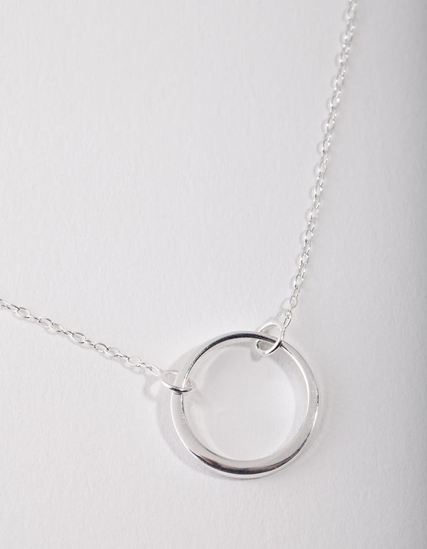 Sterling Silver Open Circle Necklace