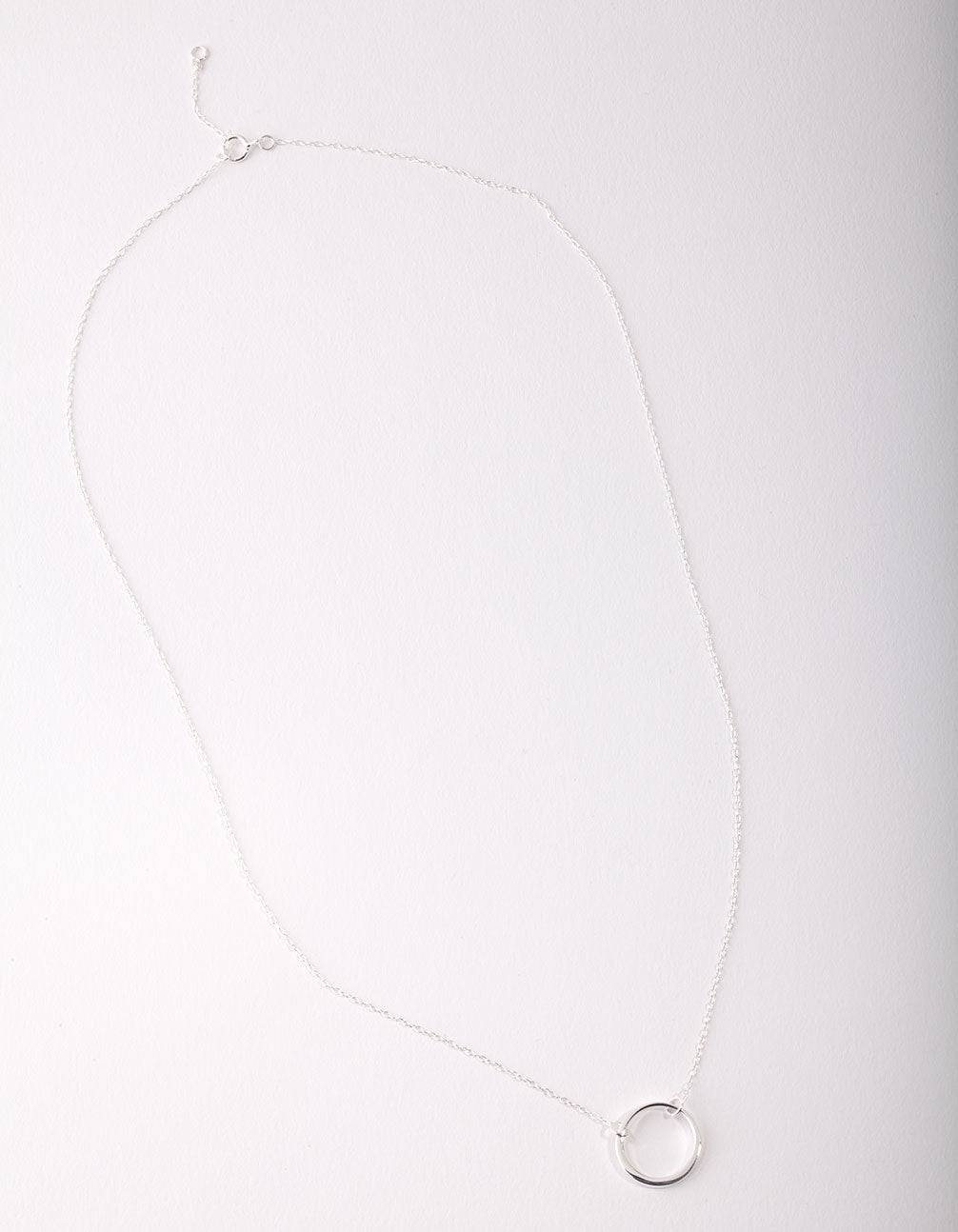 Sterling Silver Open Circle Necklace