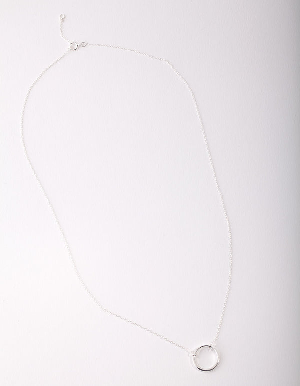 Sterling Silver Open Circle Necklace