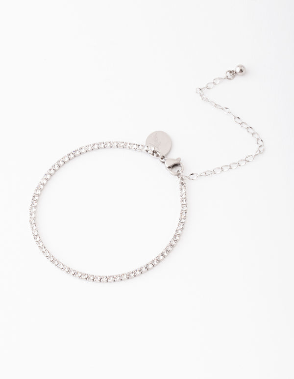 Stainless Steel Diamante Bracelet
