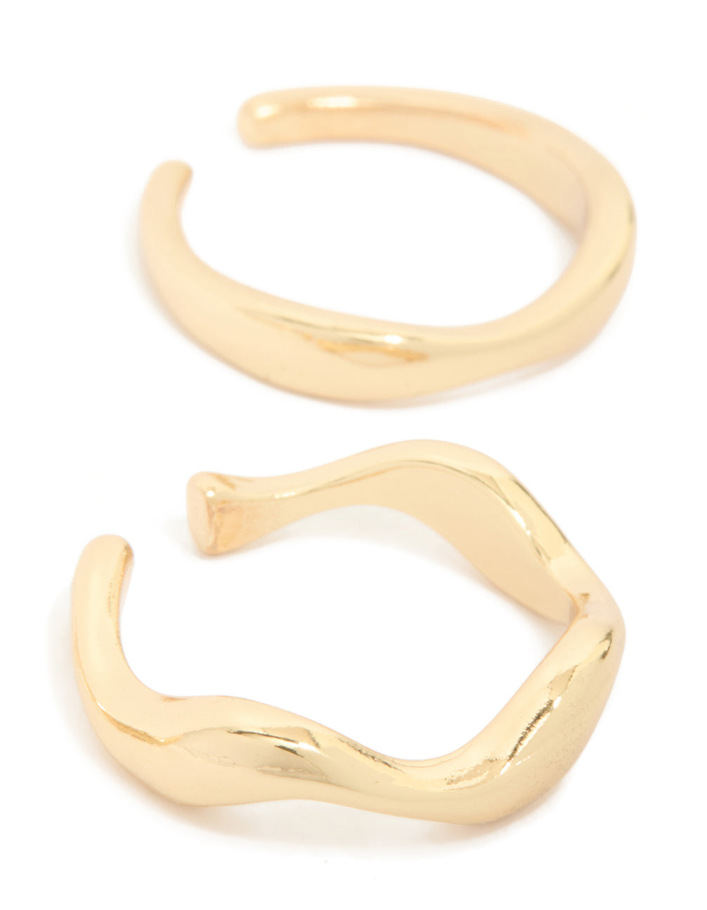 Gold Plated Molten Ring Pack
