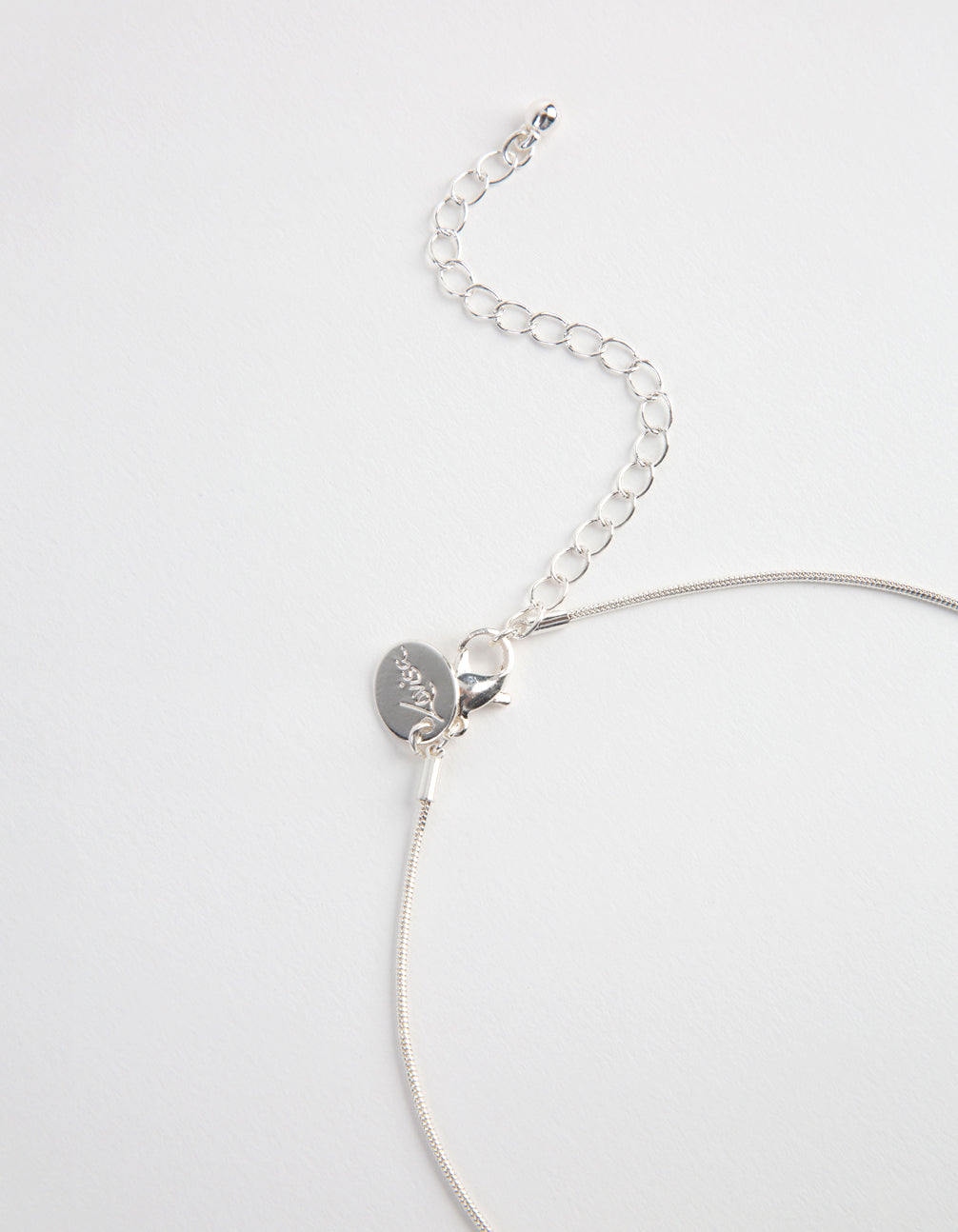 Kids Silver Diamante Stamp Butterfly Necklace