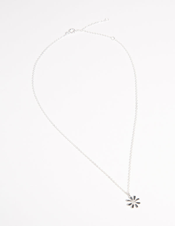 Kids Sterling Silver Daisy 30cm Necklace