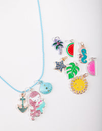 Kids Silver Make Your Own Mermaid Charm Necklace - link has visual effect only