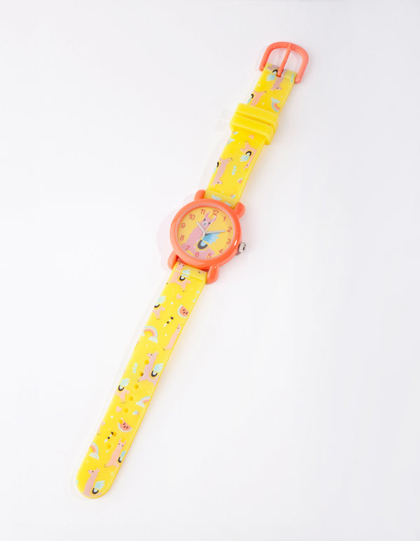 Kids Silicon Buckle Llama Watch