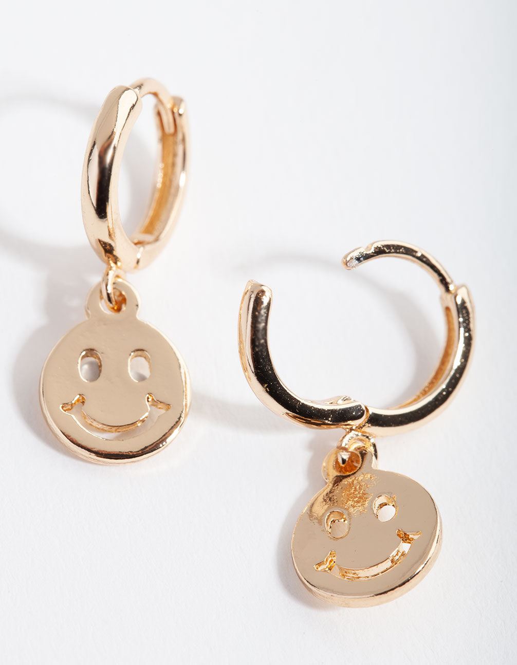 Smiley Face Huggie Earrings