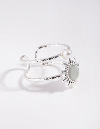 Silver Sun & Pearl Ring - link has visual effect only