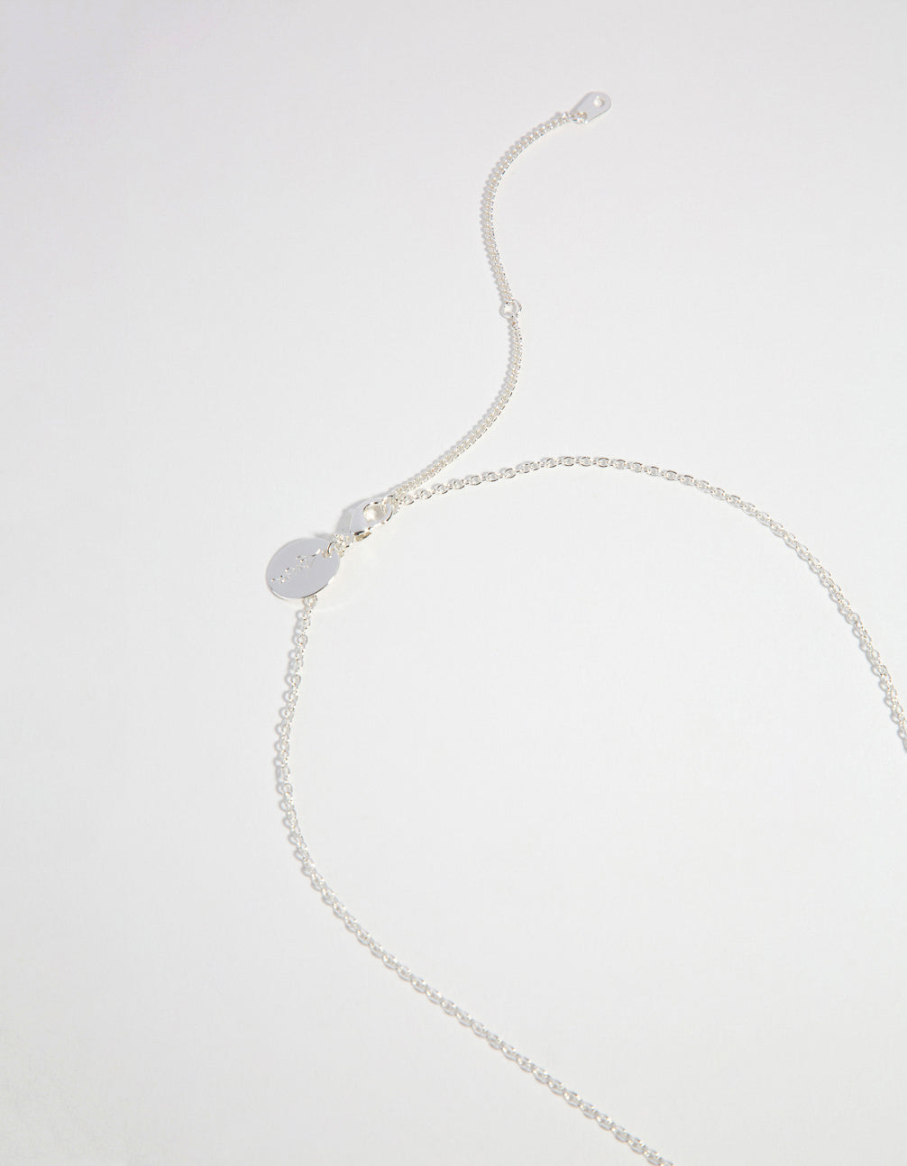 Silver Plated Crystal Rectangle Pendant Necklace