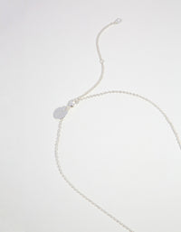 Silver Plated Crystal Rectangle Pendant Necklace - link has visual effect only