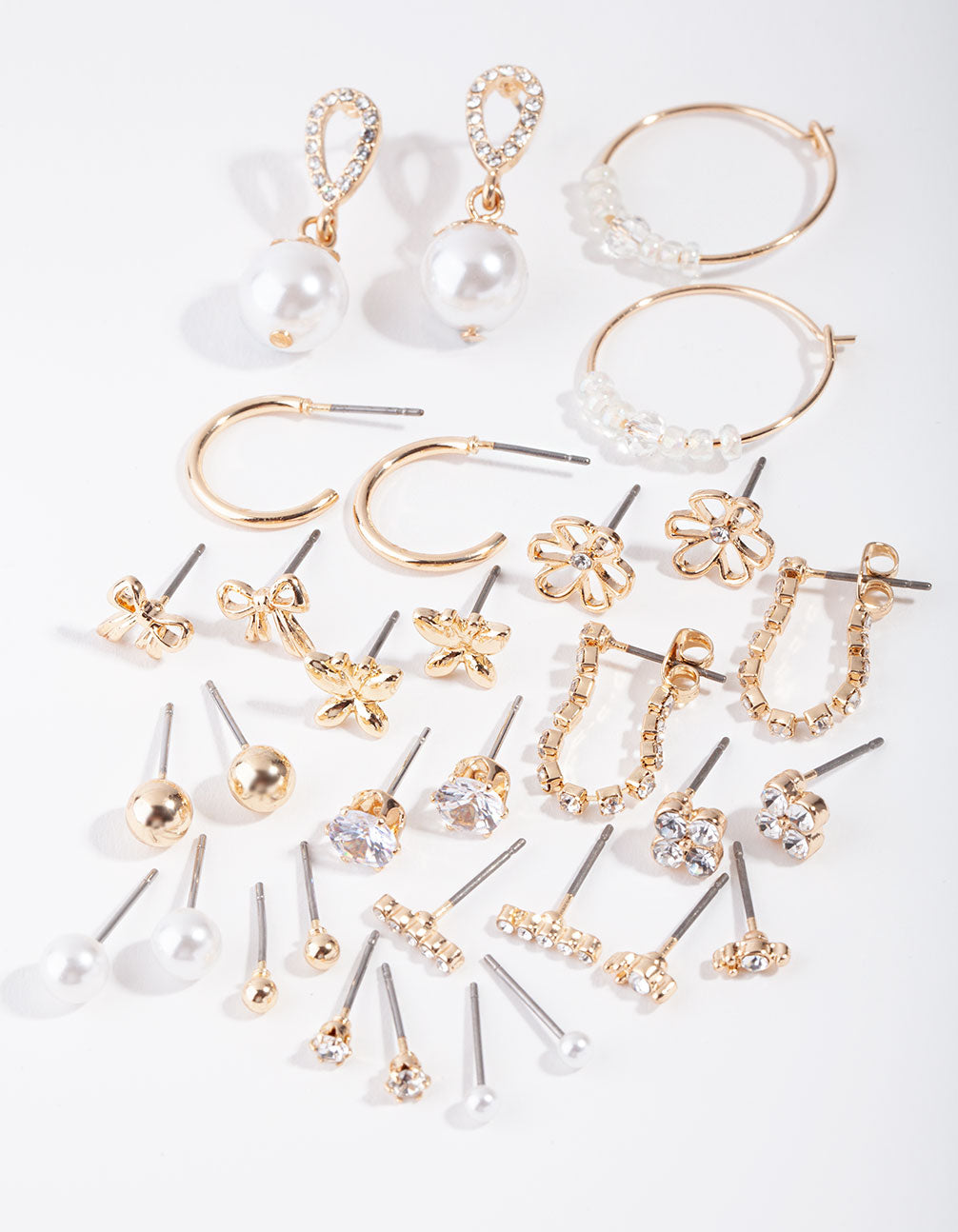 Gold Feminine Fun 16-Pack Earring
