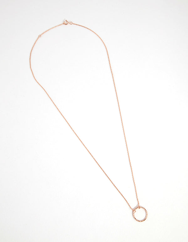 Rose Gold Open Circle Necklace