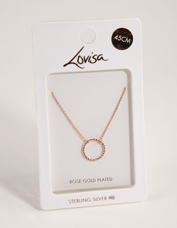 Rose Gold Open Circle Necklace