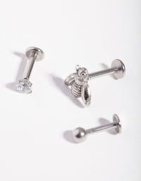 Silver Diamante & Bee Flat Back Pack - link has visual effect only