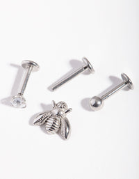 Silver Diamante & Bee Flat Back Pack - link has visual effect only