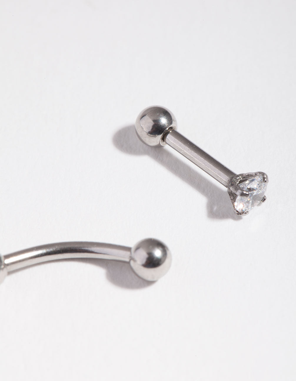 Surgical Steel  Ball & Cubic Zirconia Earring Pack