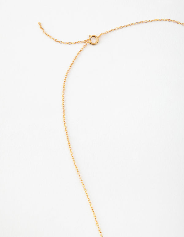 Gold Plated Sterling Silver Freshwater Pearl Cupchain Necklace