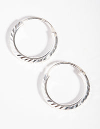 14mm Diamond Cut Hoop Earrings - link has visual effect only