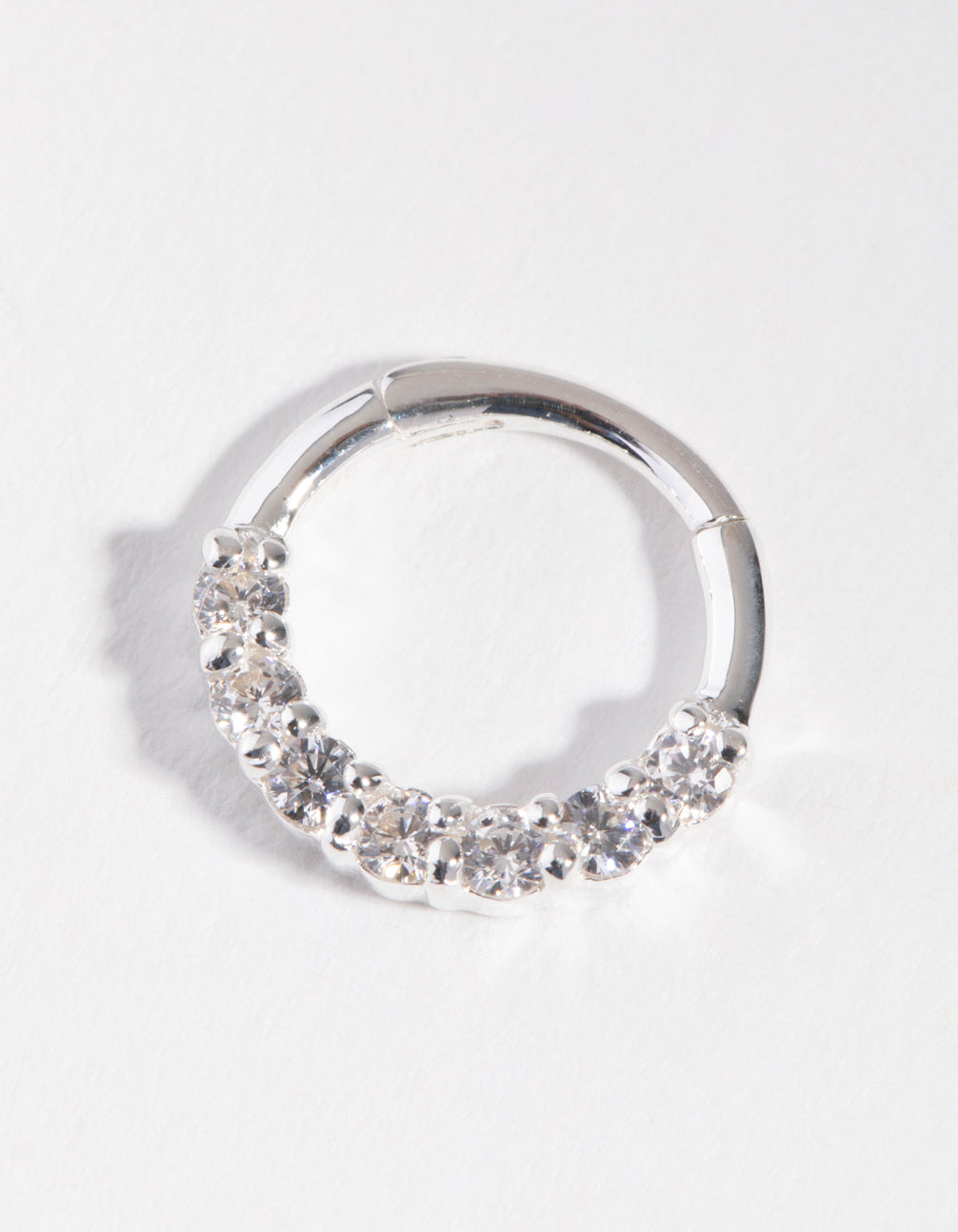 Sterling Silver Cubic Zirconia Clicker