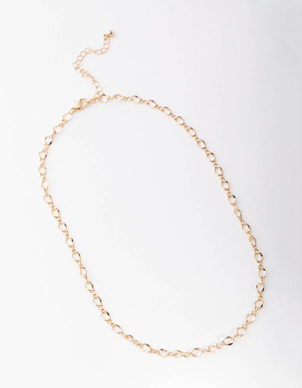 Gold Twisted Chain Necklace