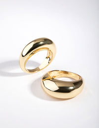 Gold Plated Small & Big Dome Pack Rings - link has visual effect only