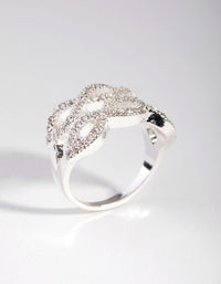 Silver Diamante Twisty Ring - link has visual effect only